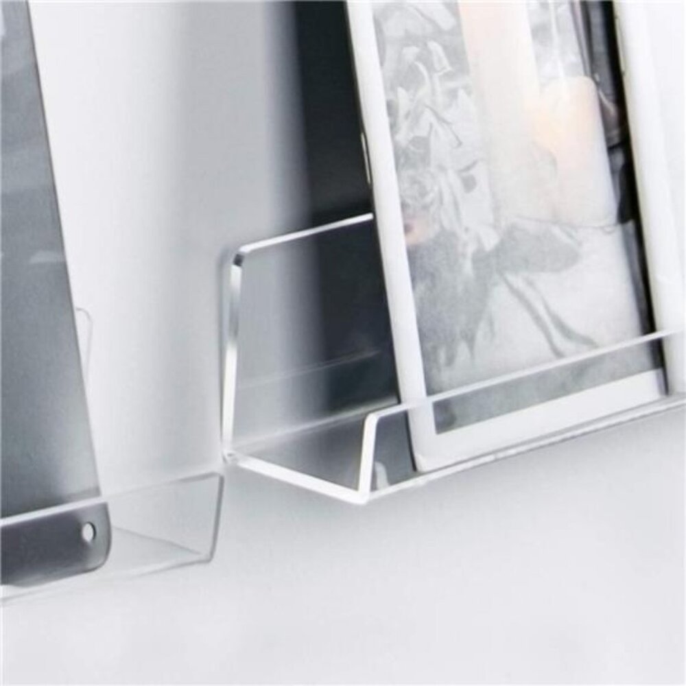 3Pack Vinyl Record Wall Mount Holder-12Inch Clear Acrylic Shelf for Vinyl Record